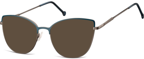 SFE-10924 sunglasses in Shiny Gunmetal/Matt Blue