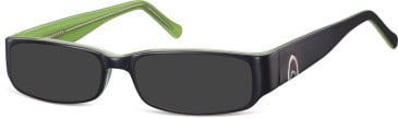 SFE-1091 sunglasses in Black/Green