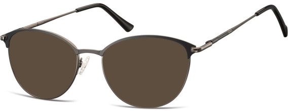 SFE-11310 sunglasses in Shiny Gunmetal/Black