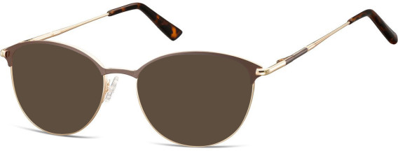 SFE-11310 sunglasses in Shiny Gold/Brown