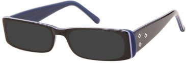 SFE-11285 sunglasses in Black/Blue