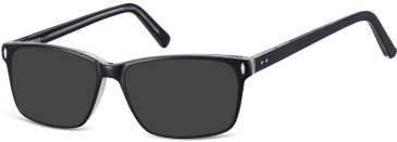 SFE-11278 sunglasses in Black/Clear