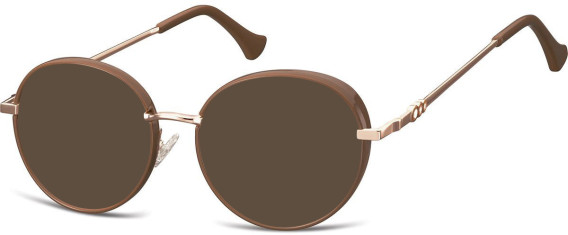 SFE-11317 sunglasses in Pink Gold/Brown