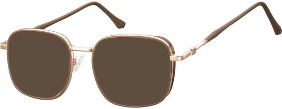 SFE-11316 sunglasses in Pink Gold/Brown