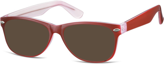SFE-11297 sunglasses in Red/Clear
