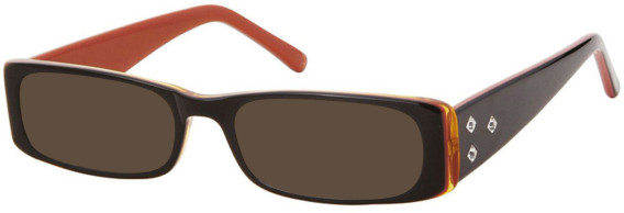 SFE-11285 sunglasses in Black/Orange