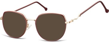 SFE-11318 sunglasses in Gold/Red