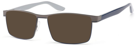 SFE-11264 sunglasses in Matt Dark Gunmetal/Blue