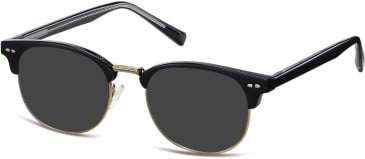 SFE-11261 sunglasses in Shiny Gold/Shiny Black