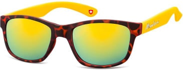 SFE-9136 sunglasses in Turtle/Yellow Mirror