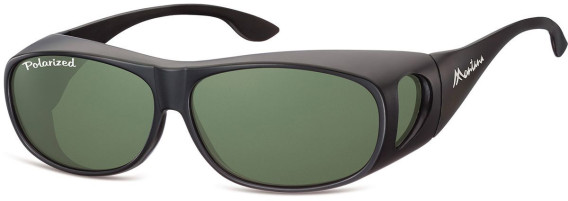 SFE-9849 sunglasses in Matt Black/Green