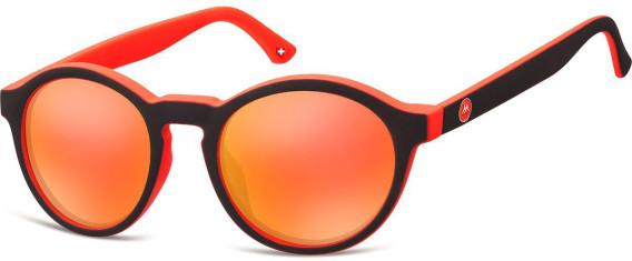 SFE-9874 sunglasses in Black/Red Mirror