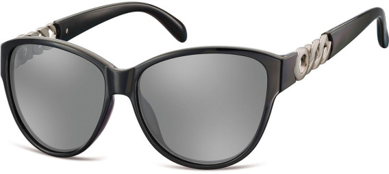 SFE-9875 sunglasses in Black/Grey Mirror