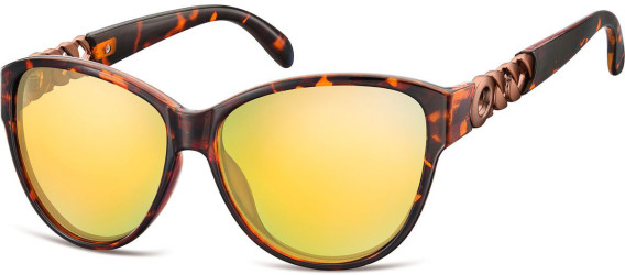 SFE-9875 sunglasses in Turtle/Yellow Mirror
