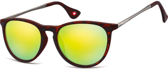 SFE-9881 sunglasses in Matt Turtle/Lime Mirror