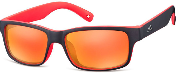 SFE-9882 sunglasses in Matt Black/Red Mirror