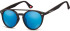 SFE-9892 sunglasses in Matt Black/Blue Mirror