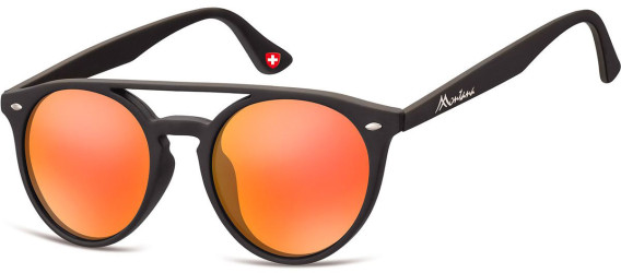 SFE-9892 sunglasses in Matt Black/Red Mirror