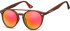SFE-9892 sunglasses in Matt Brown/Red Mirror
