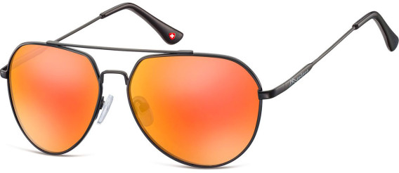 SFE-9898 sunglasses in Black/Orange Mirror