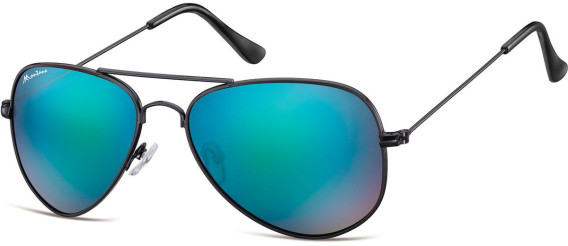 SFE-9902 sunglasses in Matt Black/Flash Blue Mirror