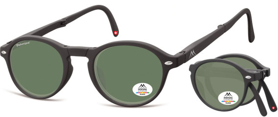 SFE-10619 sunglasses in Black/Green