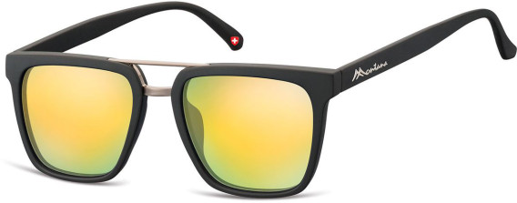 SFE-10626 sunglasses in Black/Yellow Mirror
