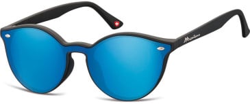 SFE-10627 sunglasses in Black/Blue Mirror