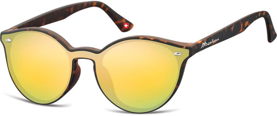 SFE-10627 sunglasses in Turtle/Yellow Mirror