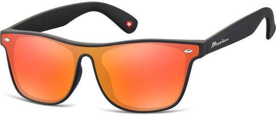 SFE-10628 sunglasses in Black/Orange Mirror