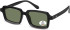 SFE-11349 sunglasses in Matt Black/Green