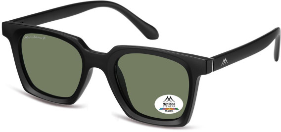 SFE-11351 sunglasses in Matt Black/Green