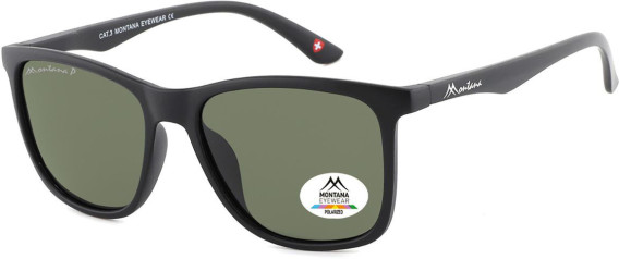 SFE-11352 sunglasses in Matt Black/Green