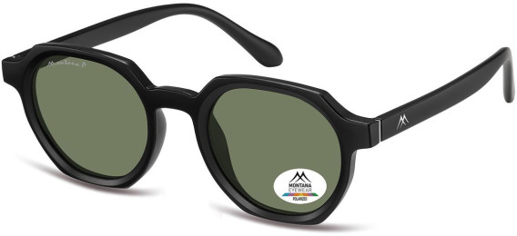 SFE-11355 sunglasses in Matt Black/Green