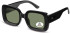 SFE-11359 sunglasses in Shiny Black/Green