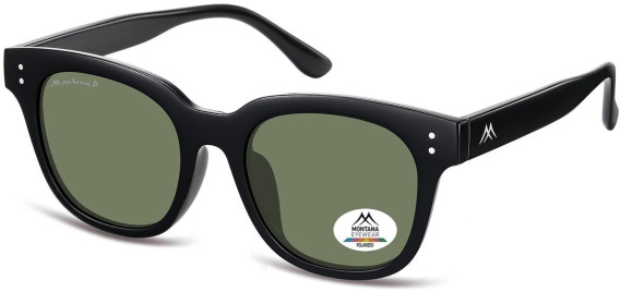 SFE-11360 sunglasses in Shiny Black/Green
