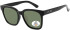 SFE-11364 sunglasses in Shiny Black/Green