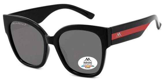 SFE-11364 sunglasses in Shiny Black/Red