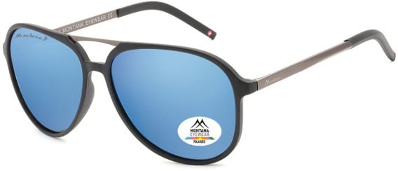 SFE-11369 sunglasses in Black/Blue Mirror