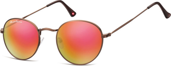 SFE-11373 sunglasses in Matt Brown/Red Mirror