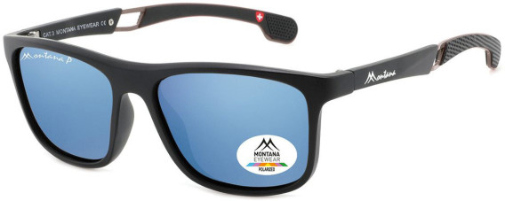 SFE-11401 sunglasses in Black/Blue Mirror