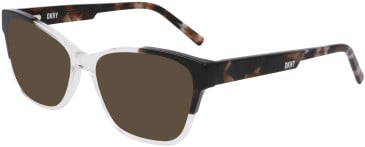 DKNY DK5072 sunglasses in Crystal Clear/Smoke Tortoise