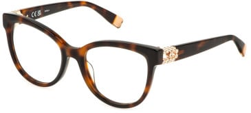 Furla VFU864S glasses in Shiny Dark Havana
