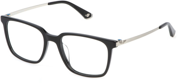 Police VPLP15-52 glasses in Shiny Black/Silver