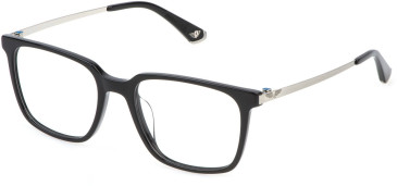 Police VPLP15-52 glasses in Shiny Black/Silver