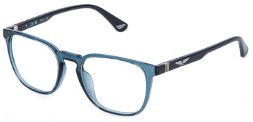 Police VPLQ67 glasses in Clear Blue