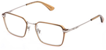 Police VPLQ71 glasses in Palladium/Clear Brown