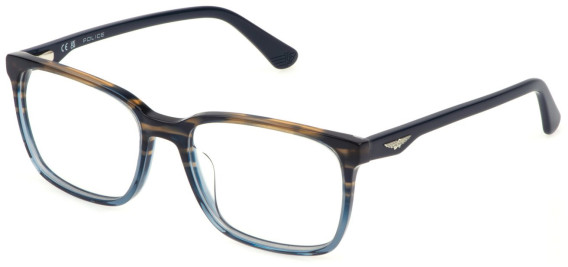 Police VPLN81 glasses in Striped Brown/Blue