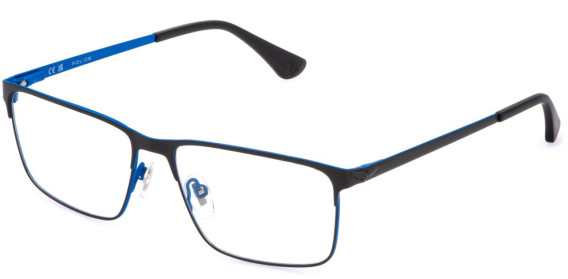 Police VPLD06-56 glasses in Semi Matt Black/Blue