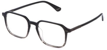 Police VPLQ69 glasses in Shiny Striped Grey